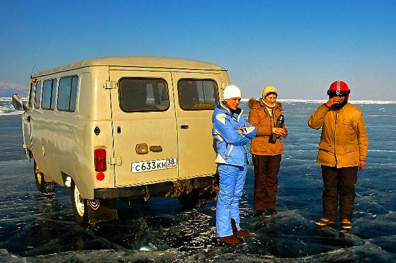 frozen lake baikal, Siberia, Russia